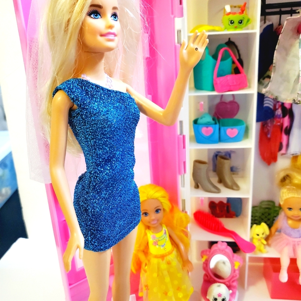 Barbie case, clothes and more